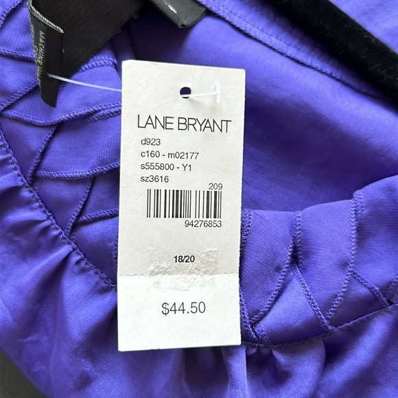 Lane Bryant purple short-sleeve blouse, size 18/20 - Picture 6 of 7